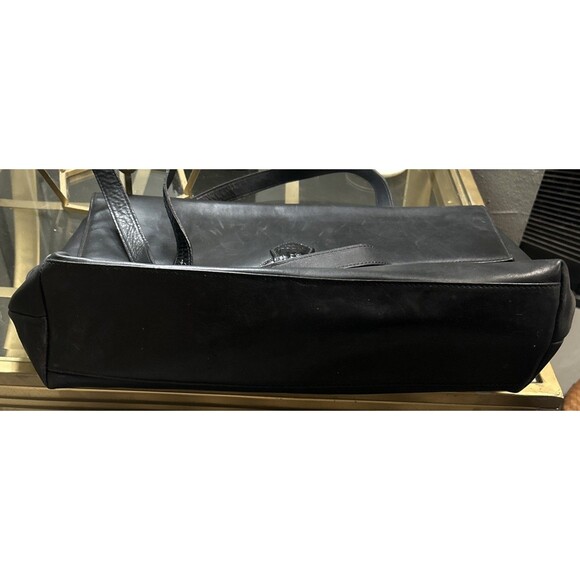 Vintage Fendi for Neiman Marcus Black Leather Patent Leather Shoulder Bag Rare - Picture 9 of 15